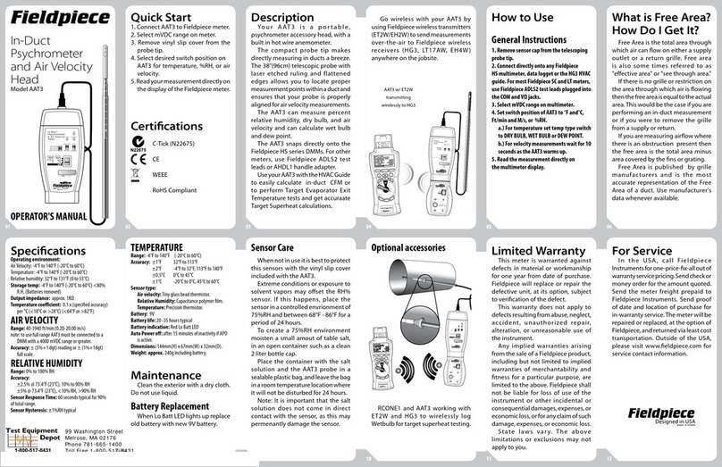 Fieldpiece AAT3 User manual