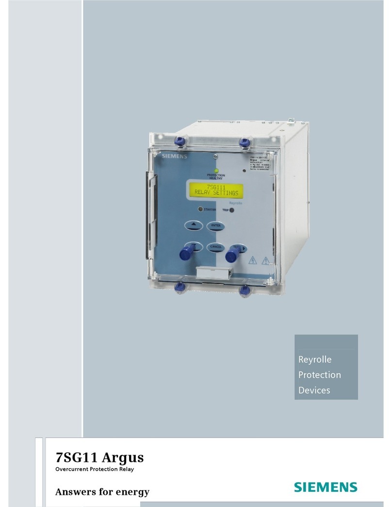 Siemens 7SG11 Argus User manual