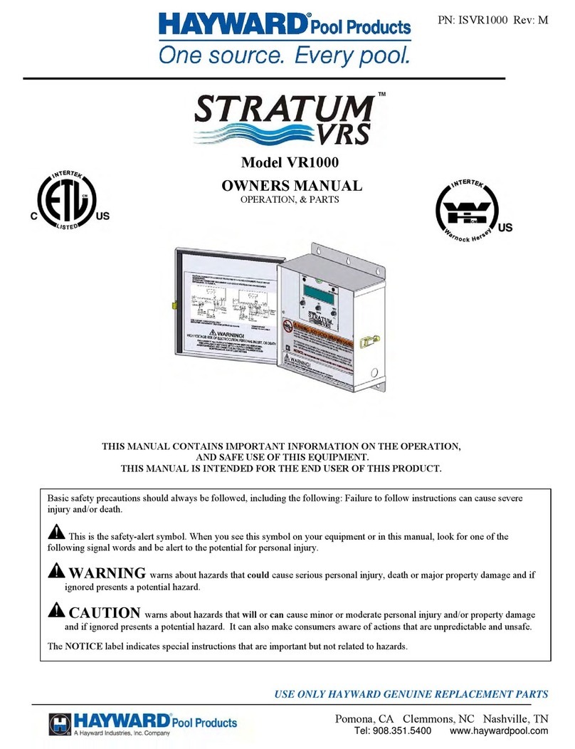 Hayward VR1000 User manual
