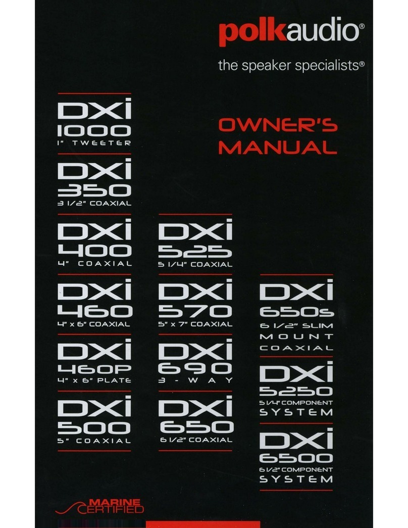 Polk Audio DXi460 owner's manual Polk Audio DXi460 owner's manual