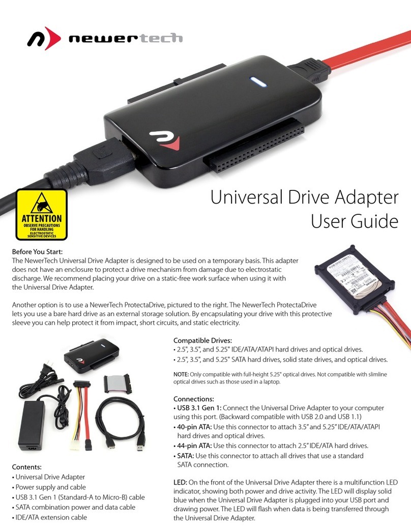 NewerTech Universal Drive Adapter 3.0 User manual