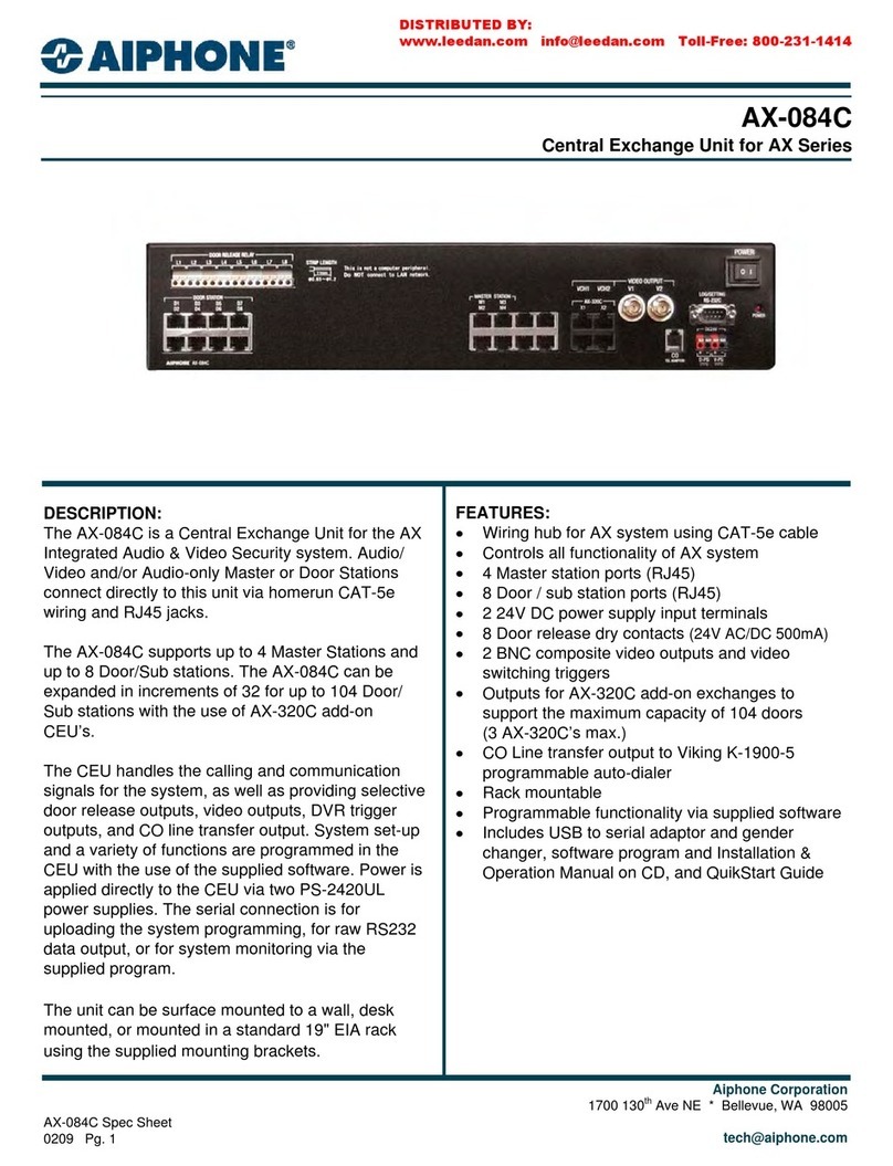 Aiphone AX-084C user guide