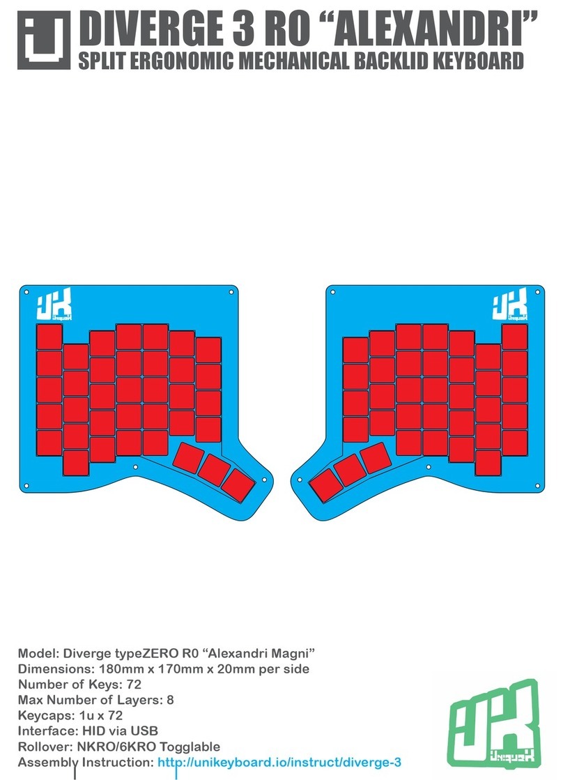 UniKeyboard DIVERGE 3 R0 ALEXANDRI User manual