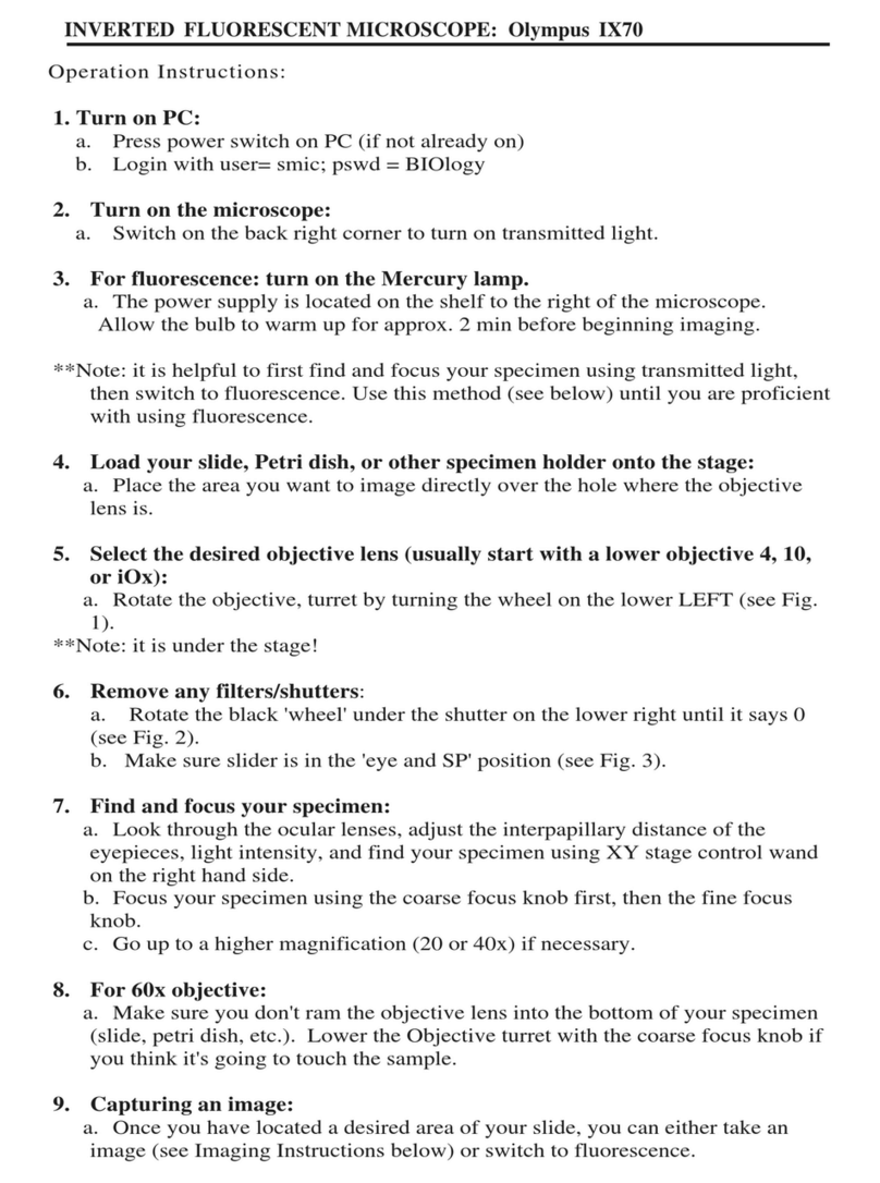 Olympus IX70 Operation instructions