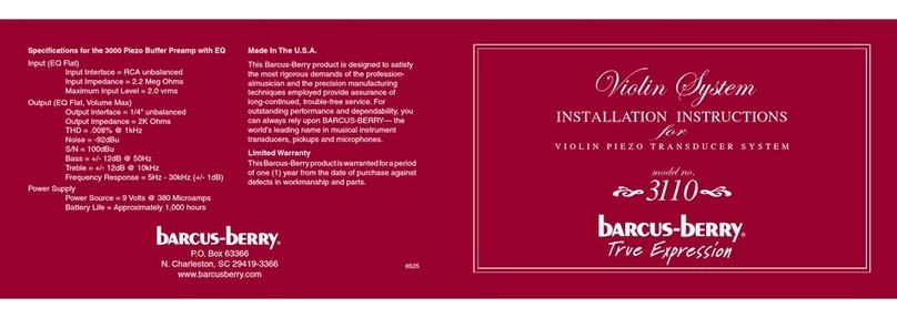 Barcus-Berry 3110 installation guide