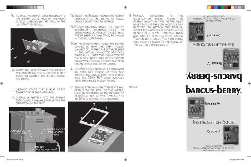 Barcus-Berry Breeze IV User manual