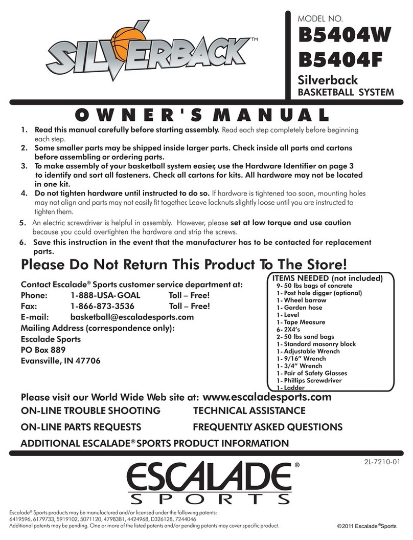 ESCALADE Silverback owner's manual