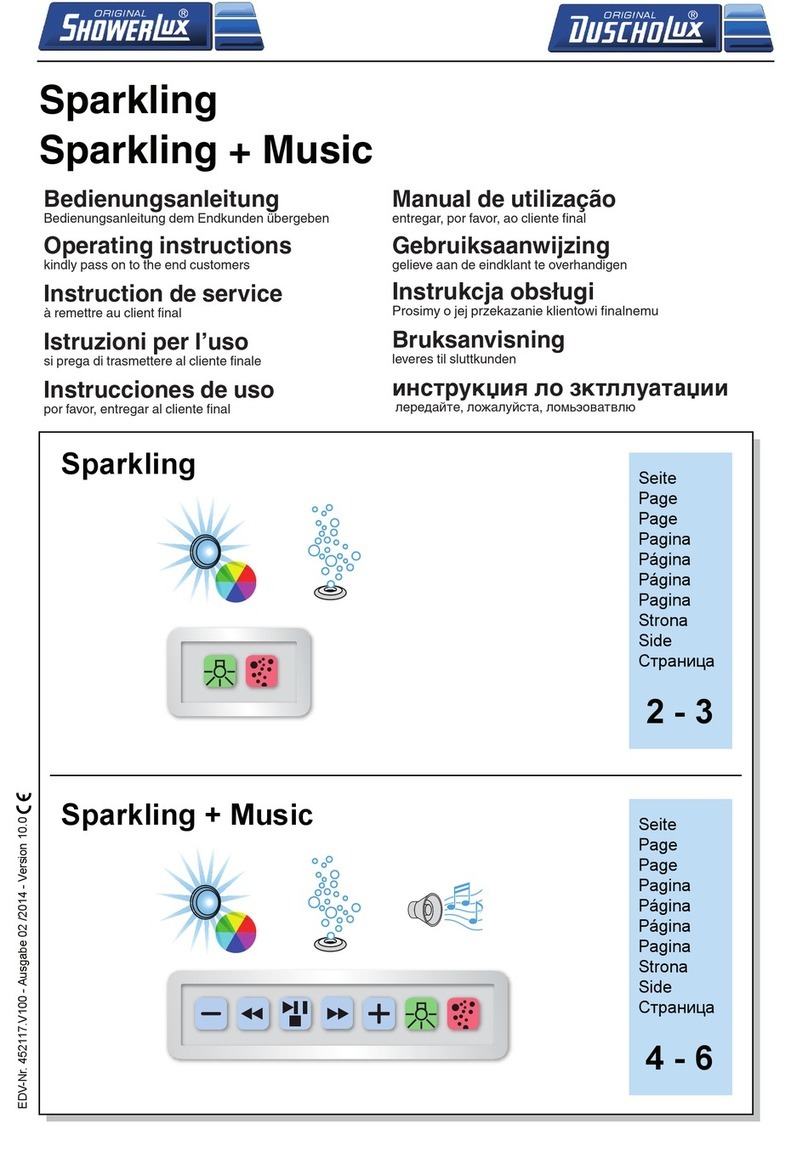 Duscholux Sparkling + Music operating instructions