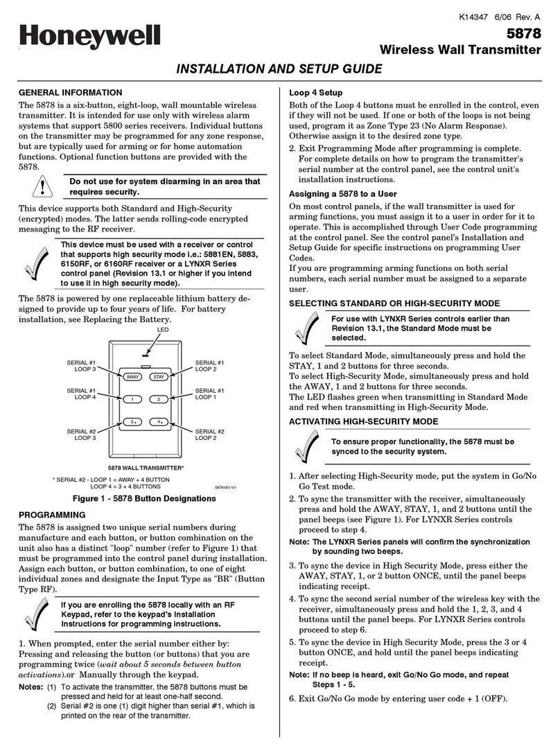 Honeywell 5878 Assembly instructions