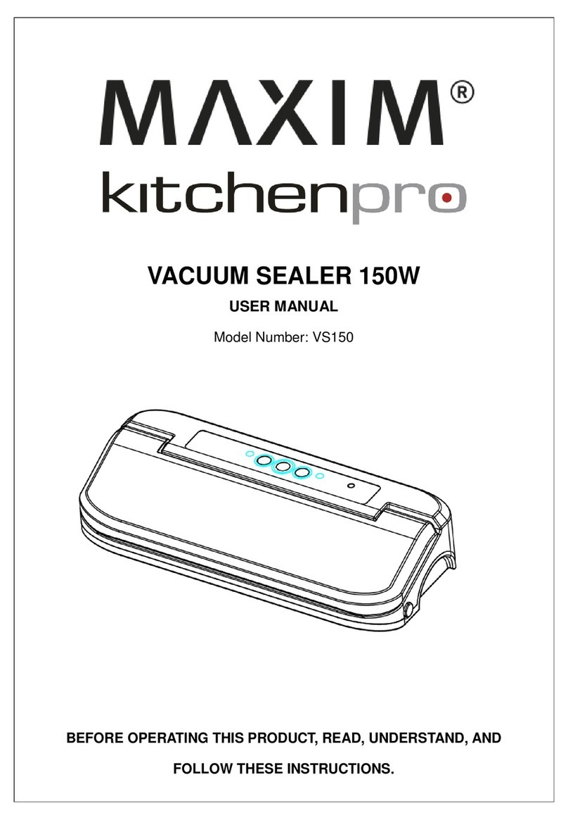 Maxim Kitchenpro VS150 user manual Maxim Kitchenpro VS150 user manual