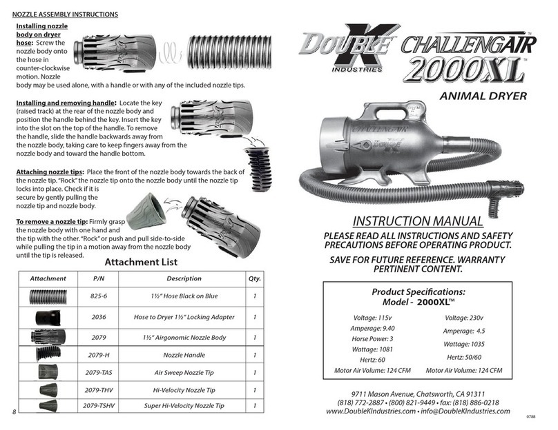 Double K Industries Challengair 2000XL User manual