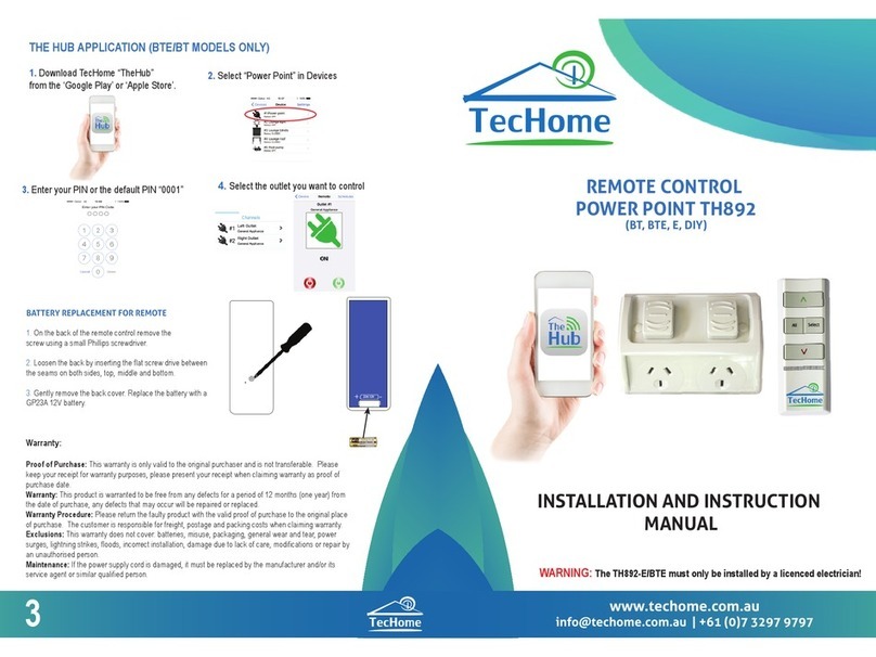 Techome Power Point TH892 DIY Installation and instruction manual