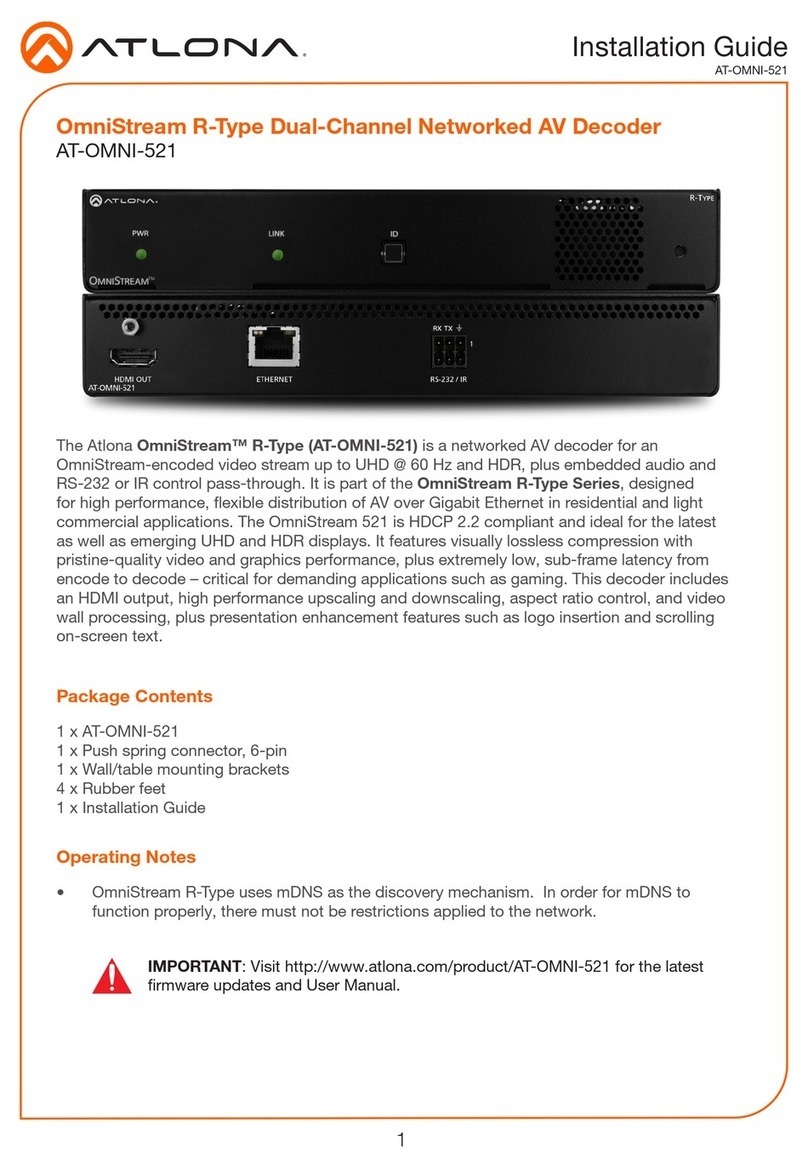 Atlona OmniStream AT-OMNI-521 installation guide