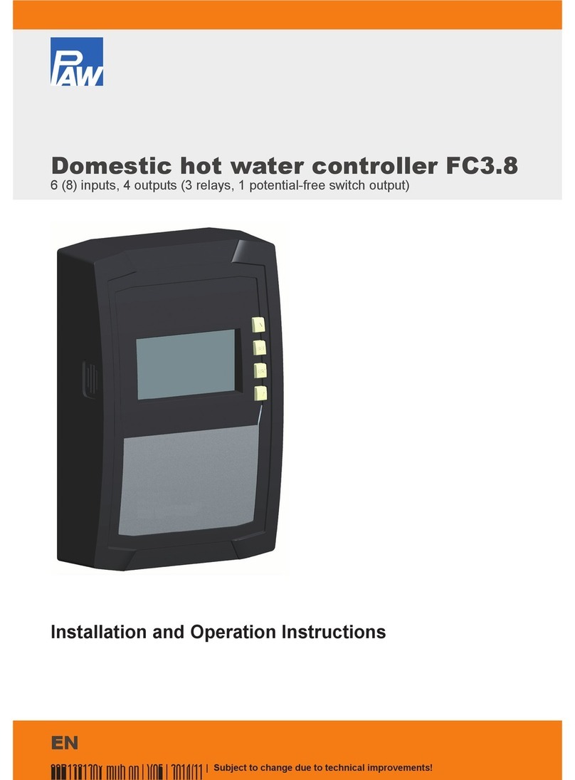 PAW Domestic Installation and operation instructions for