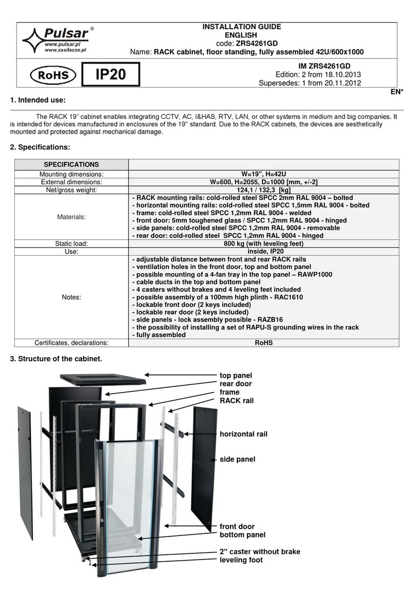Pulsar ZRS4261GD installation guide Pulsar ZRS4261GD installation guide