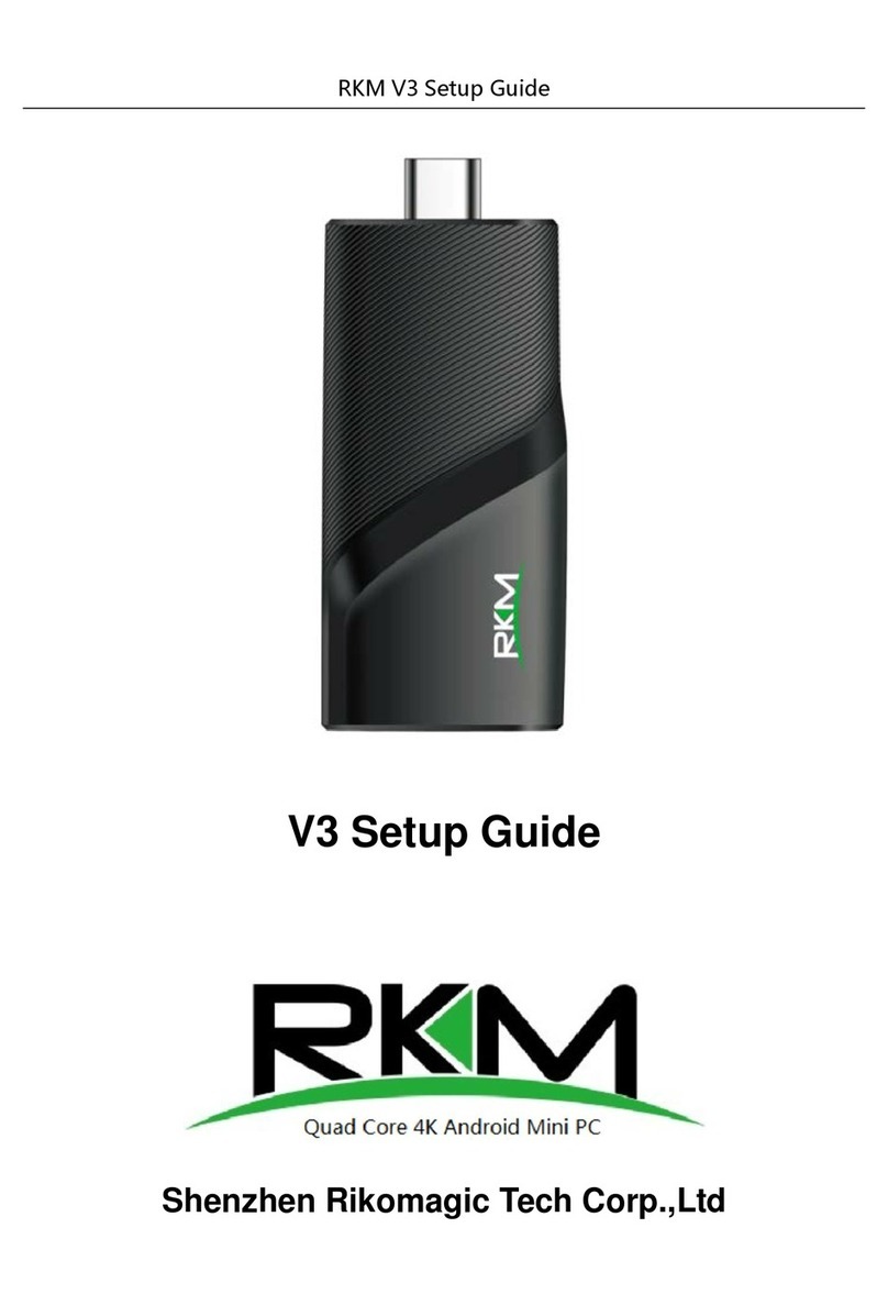 Shenzhen Rikomagic Tech RKM V3 Setup guide