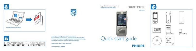 Philips Pocket Memo DPM8200 quick start guide
