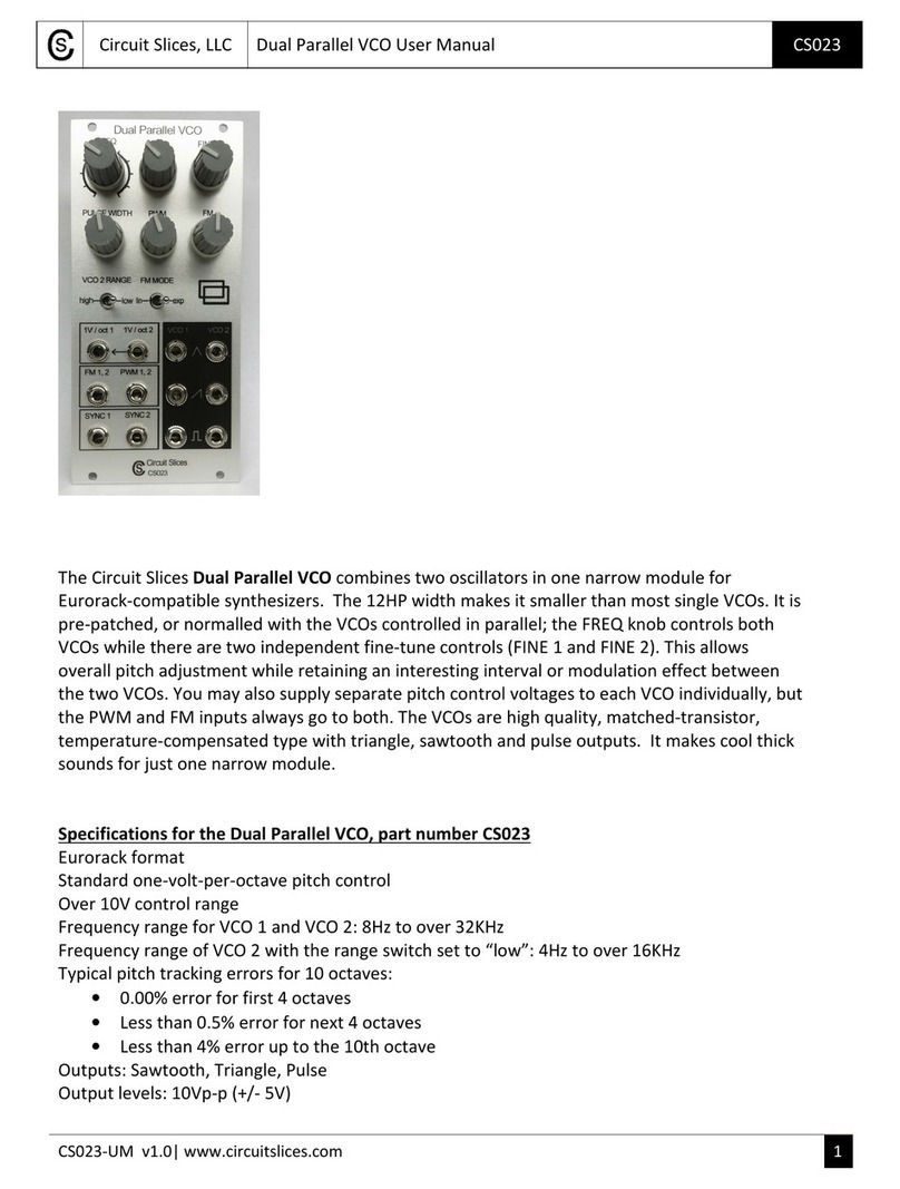 Circuit Slices Dual Parallel VCO user manual