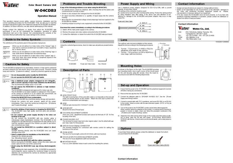 Watec W-04CDB3 User manual