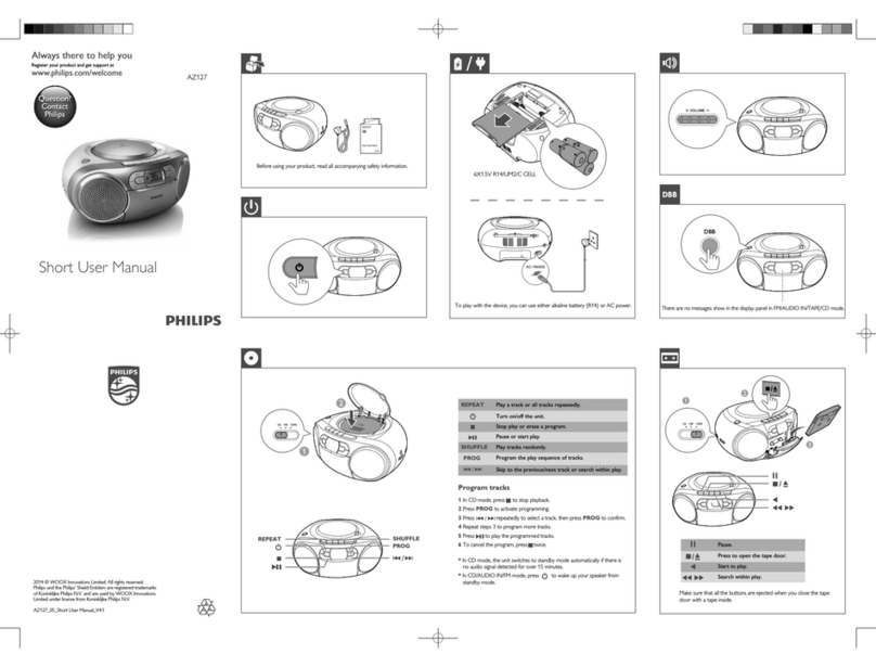 Philips AZ127 Product information sheet Philips AZ127 Product information sheet