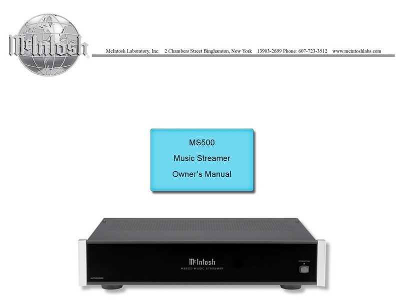 McIntosh MS500 owner's manual
