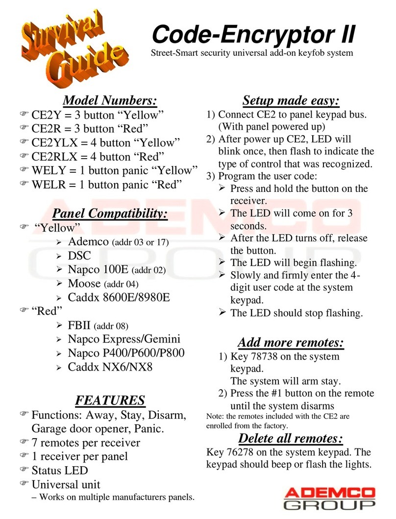ADEMCO StreetSmart Code Encryptor II CE2Y User manual