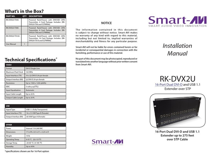 SMART-AVI RK-DVX2U installation manual
