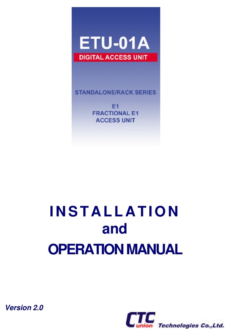 CTC Union ETU-01A Installation and operation manual