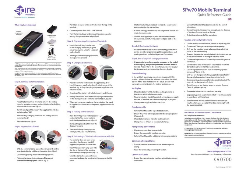 Spire SPw70 User manual