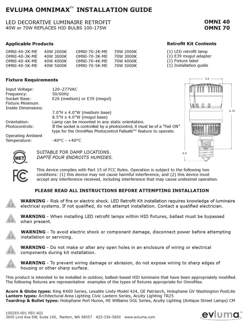 Evluma OmniMax OMNI-40-2K-ME installation guide
