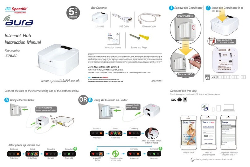 JG Aura JGHUB2 instruction manual
