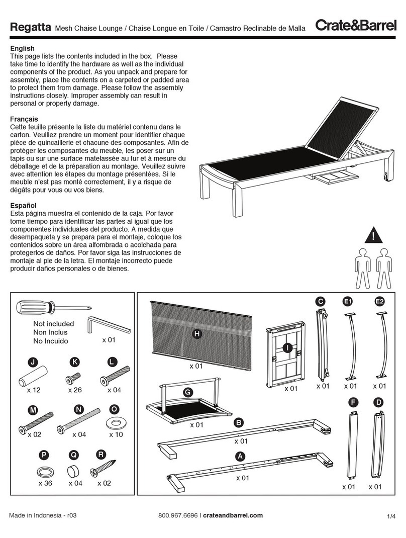 Crate and Barrel 596523 Assembly instructions