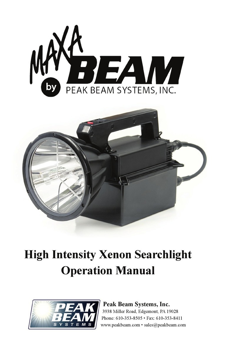 Peak Beam Systems MAXA BEAM MBS-410 Installation manual