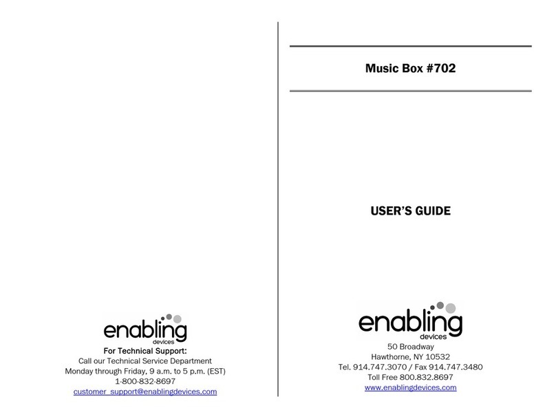 Enabling Devices MUSIC BOX 702 user guide