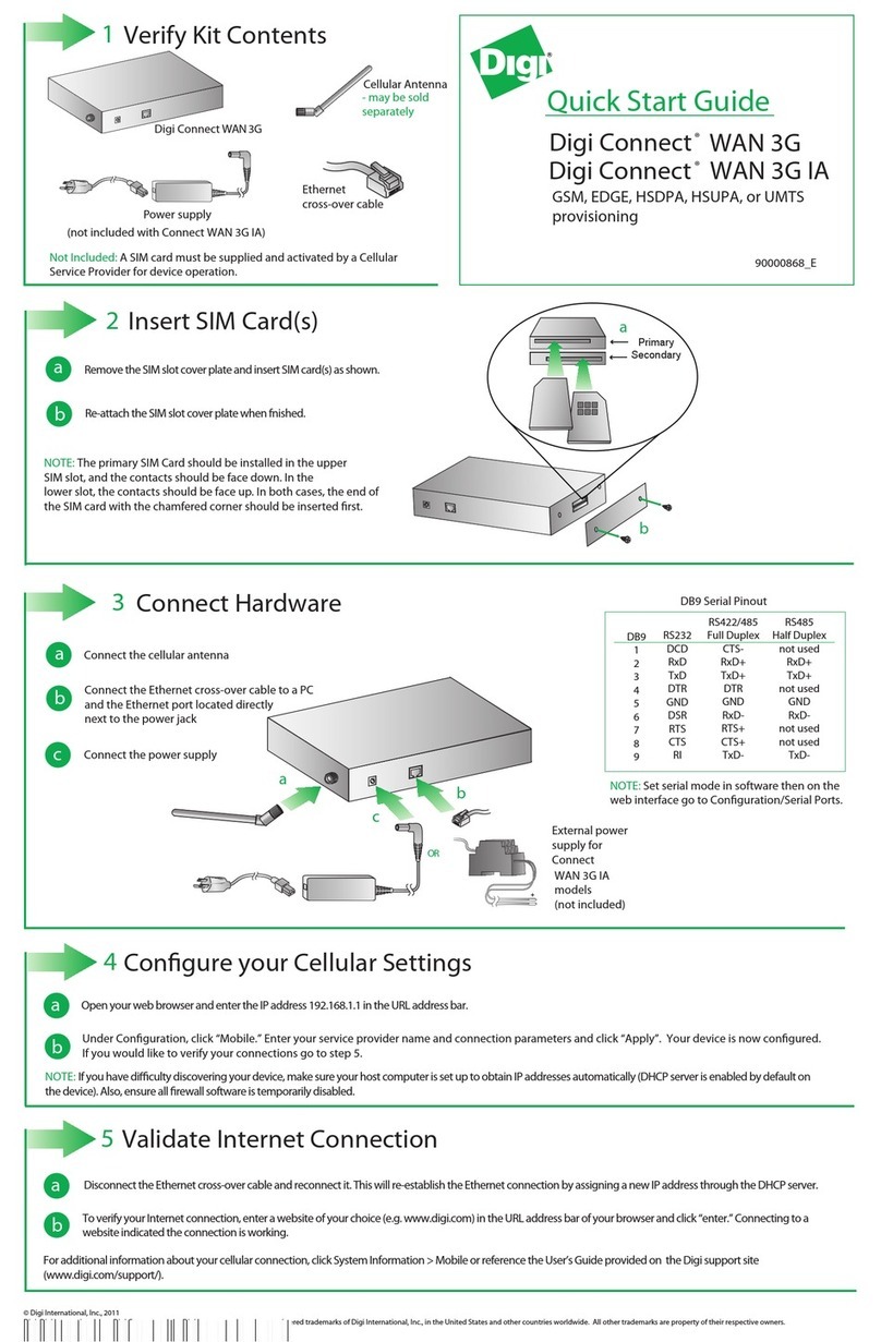 Digi WAN 3G quick start guide