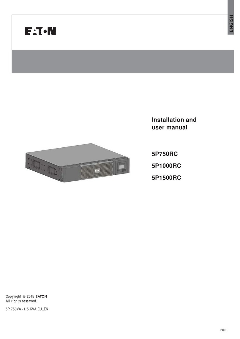 Eaton 5P1000RC Installation and user manual