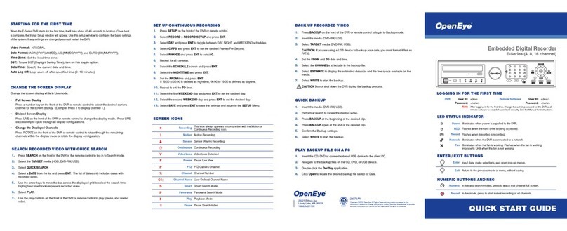 OpenEye E-Series quick start guide