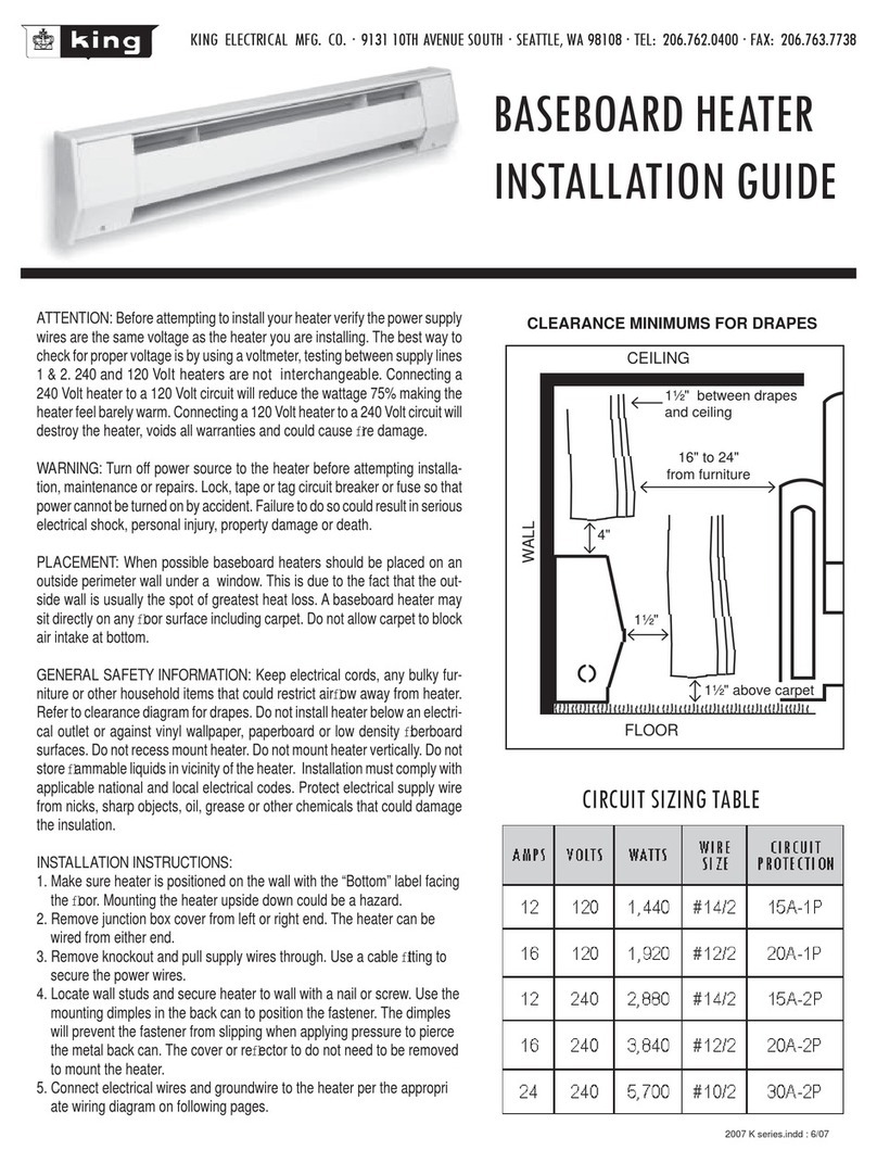 King Electrical K SERIES installation guide