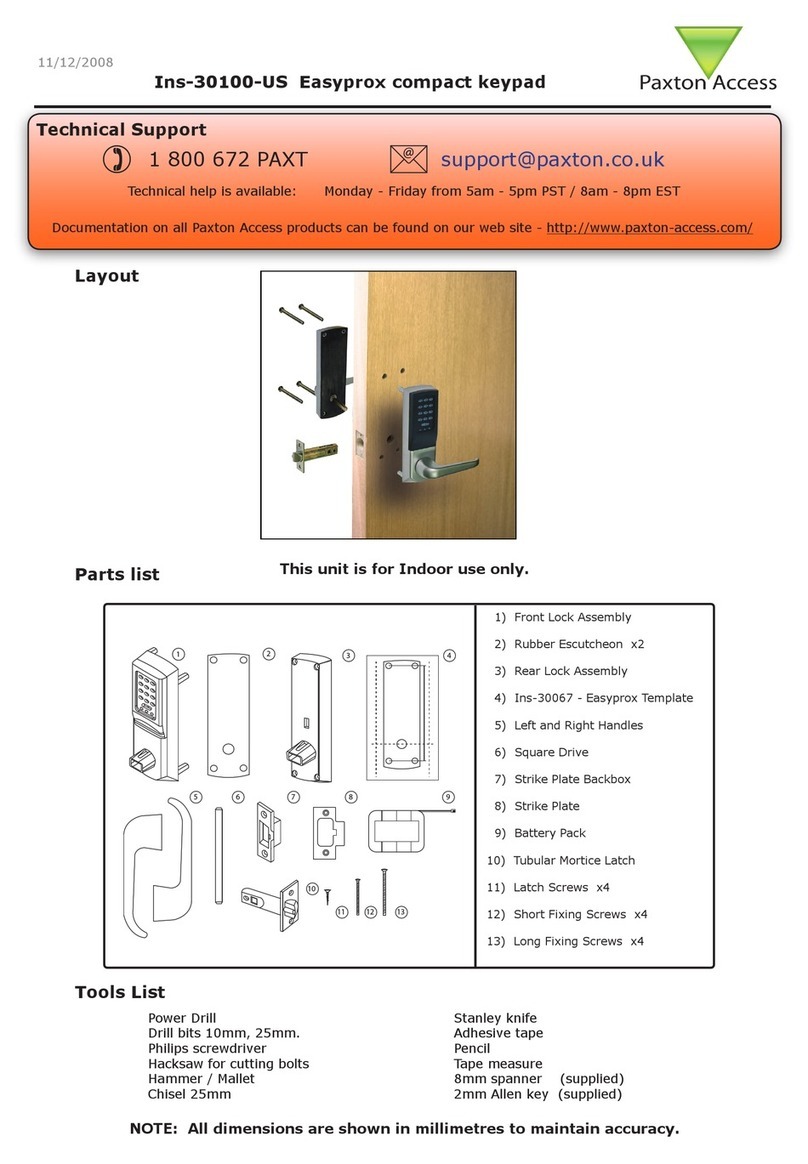 Paxton Ins-30100-US User manual