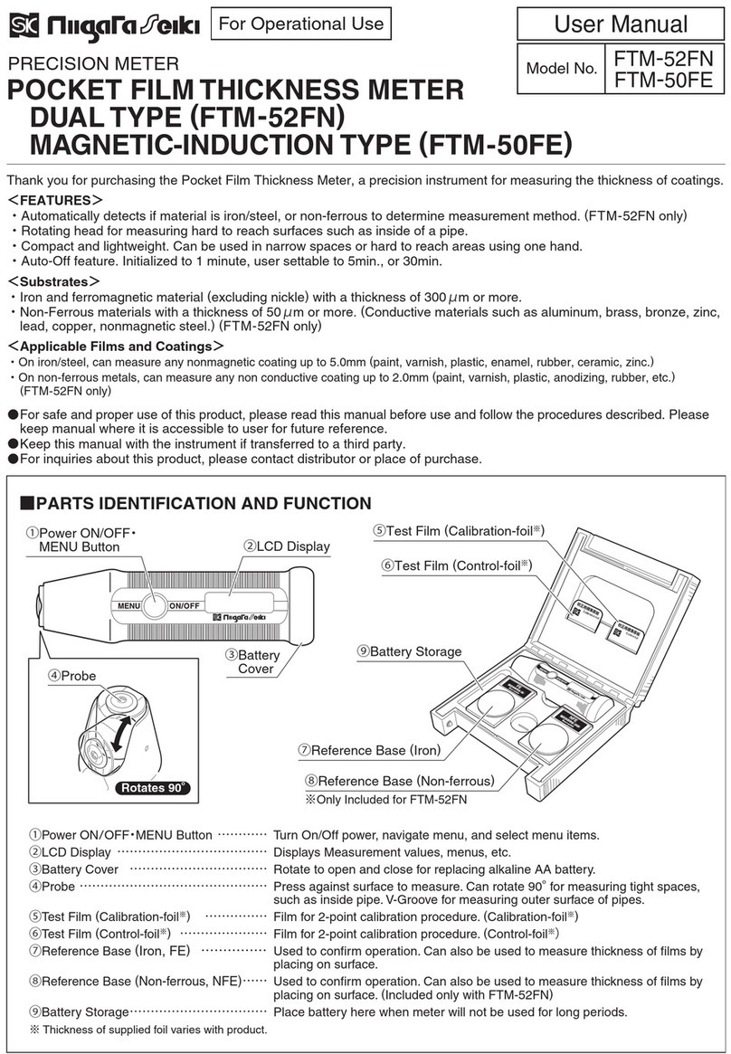 Niigata seiki FTM-52FN User manual