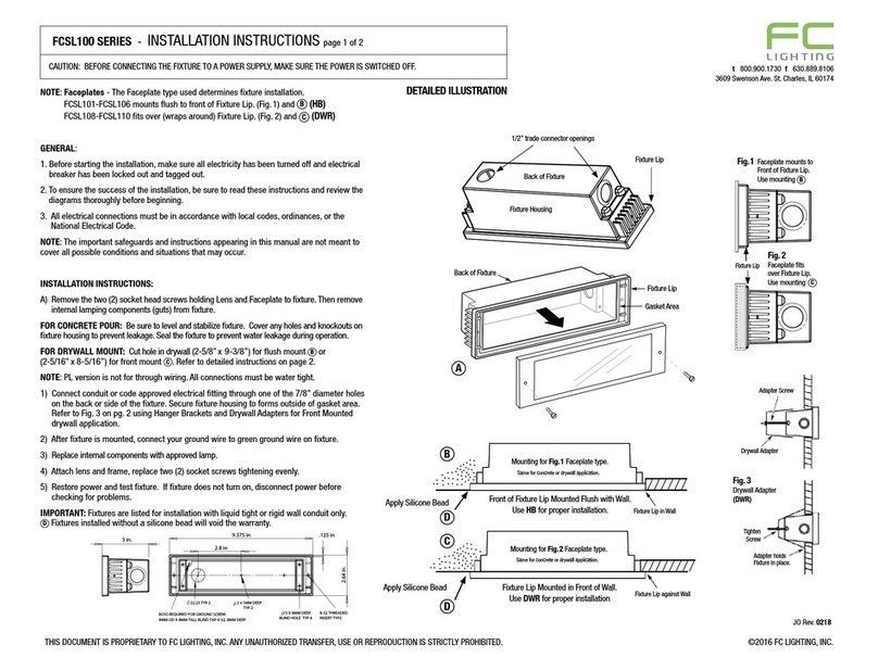 FC LIGHTING FCSL101-FCSL106 User manual