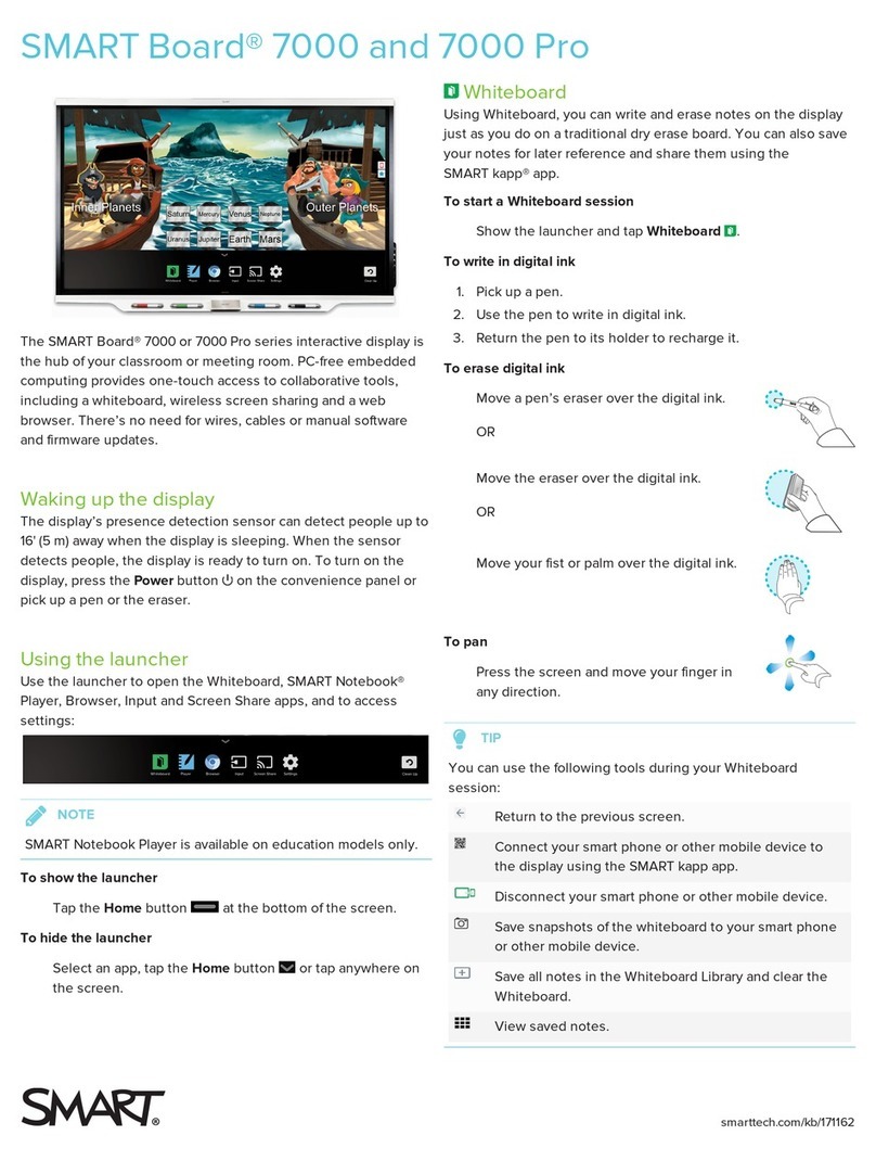 Smarttech SMART Board 7000 series manual