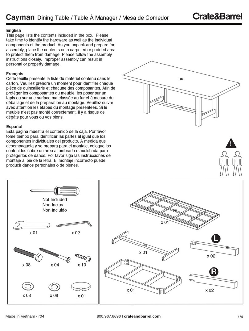 Crate and Barrel 459281 User manual