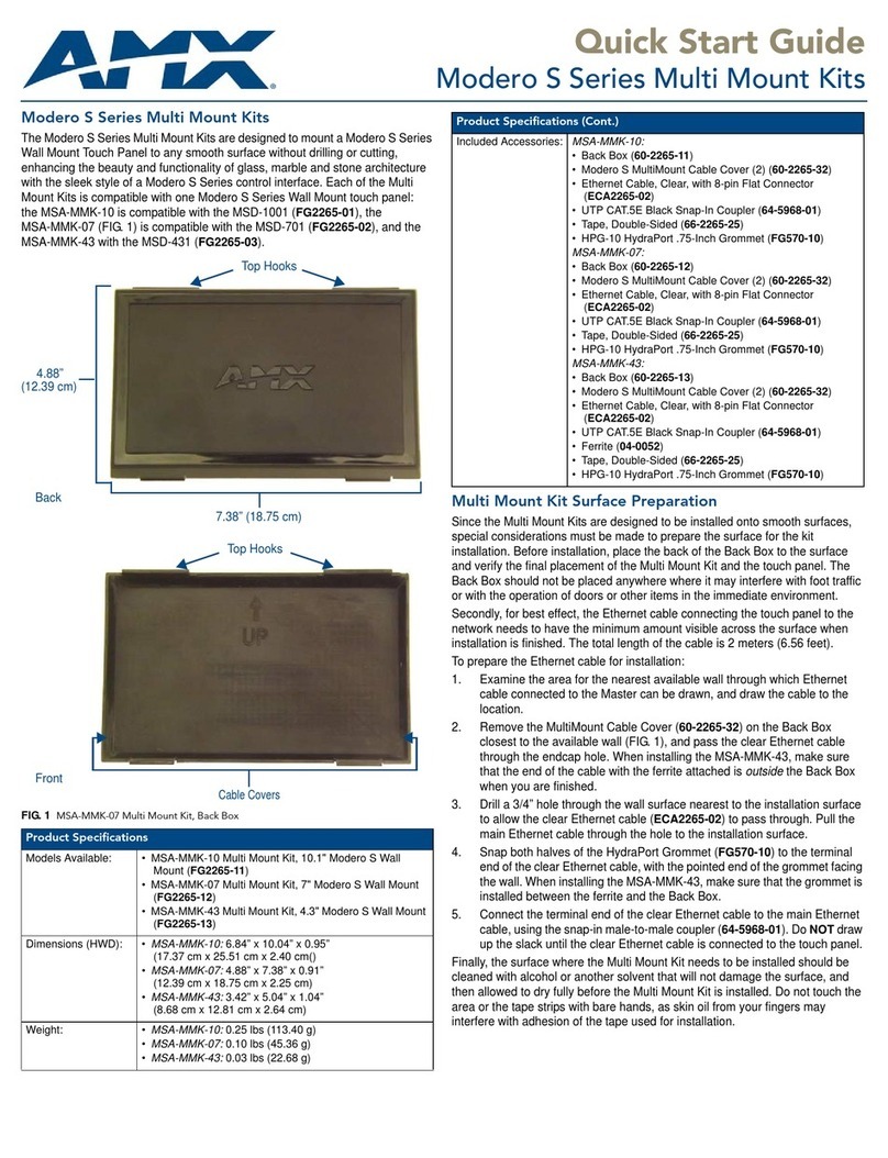 AMX Modero S Series User manual