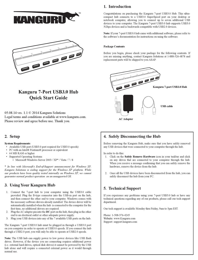 Kanguru KHUB-U3-7 quick start guide