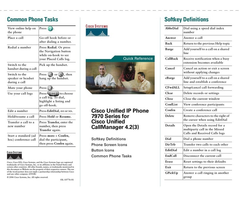 Cisco 7970 Series User manual