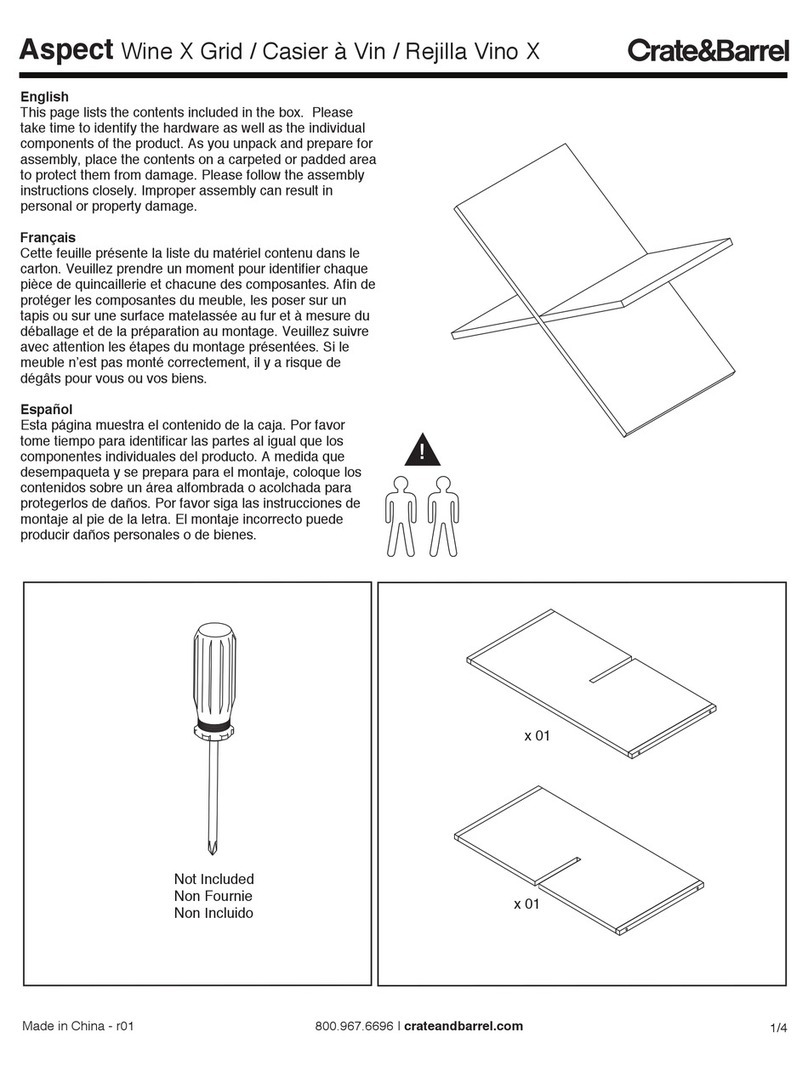 Crate and Barrel 444461 User manual Crate and Barrel 444461 User manual