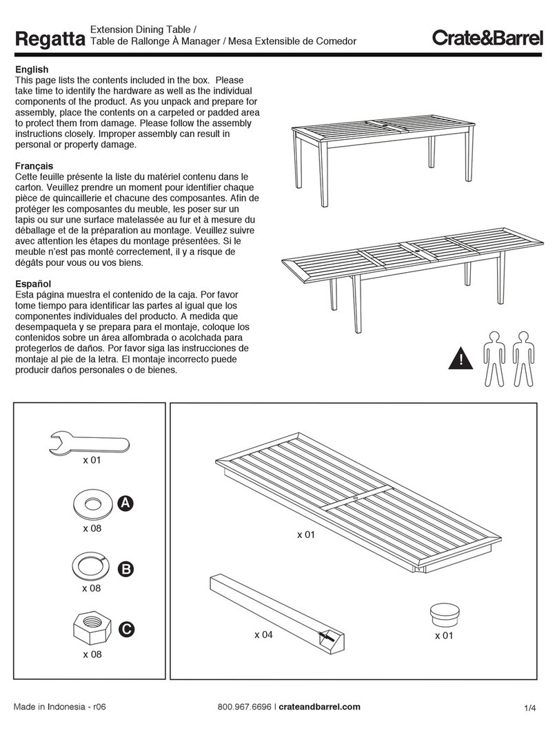 Crate and Barrel 595950 User manual