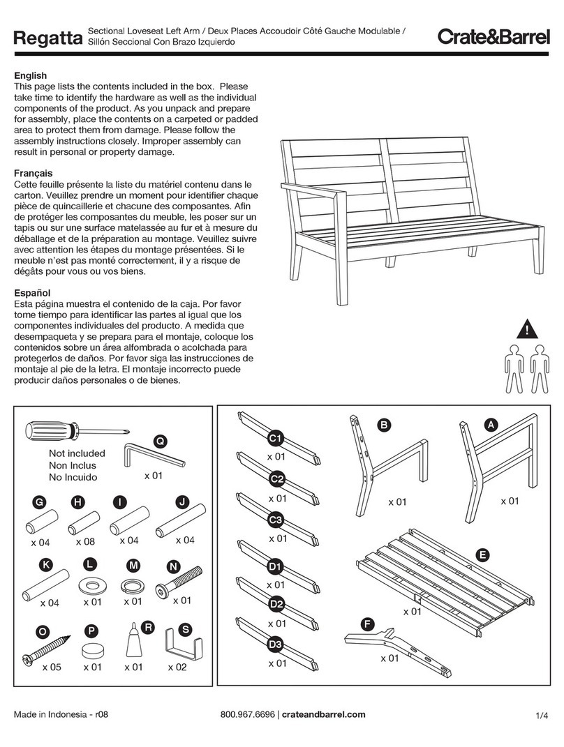Crate and Barrel 450526 Assembly instructions