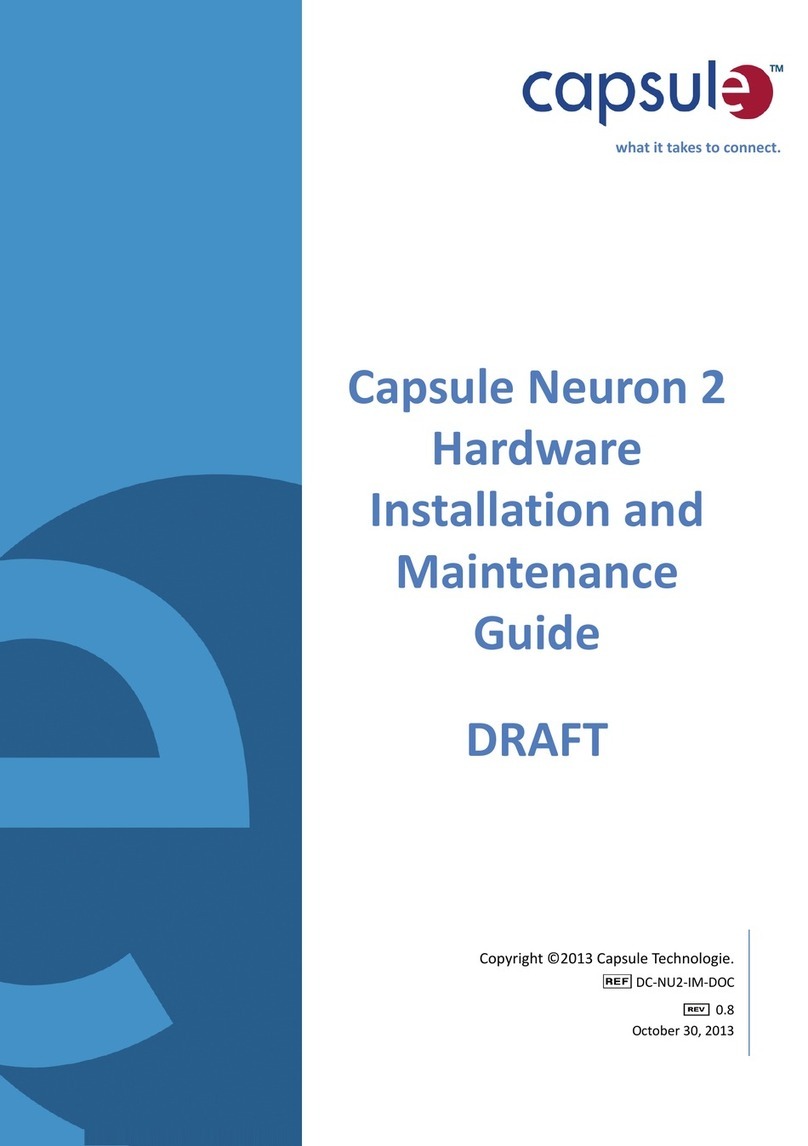 capsule DC-NU2-UMPC, Neuron 2 Hardware installation and maintenance manual capsule DC-NU2-UMPC, Neuron 2 Hardware installation and maintenance manual